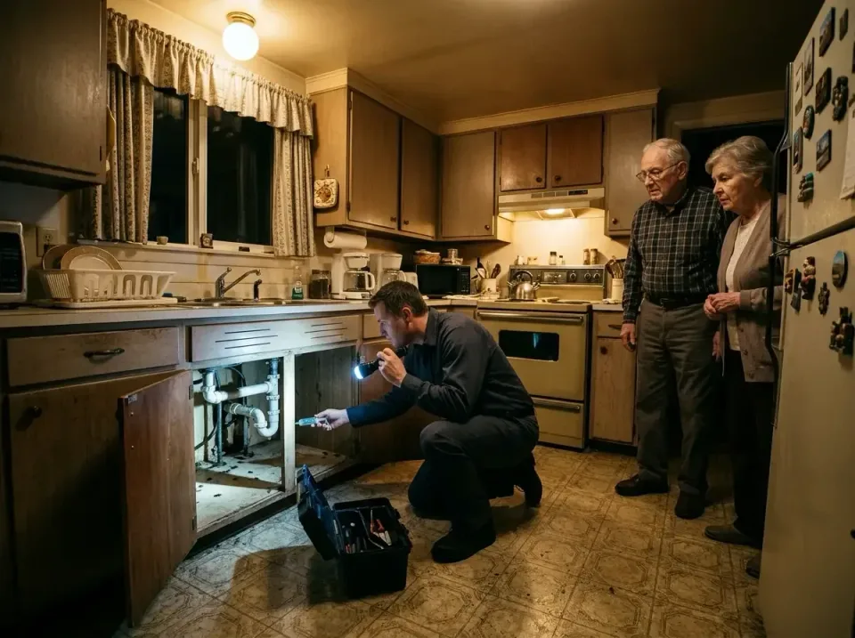 Pest Control Technician — Residential Kitchen
